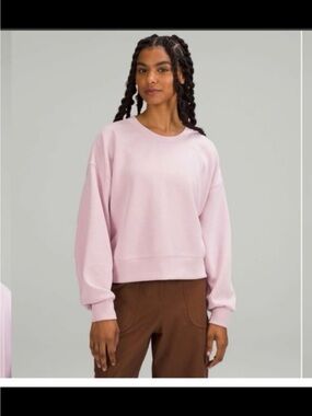 Lululemon softstreme perfectly oversized cropped crew size 2